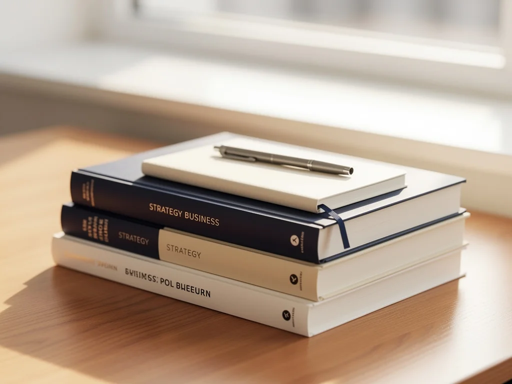 Pile de livres de stratégie